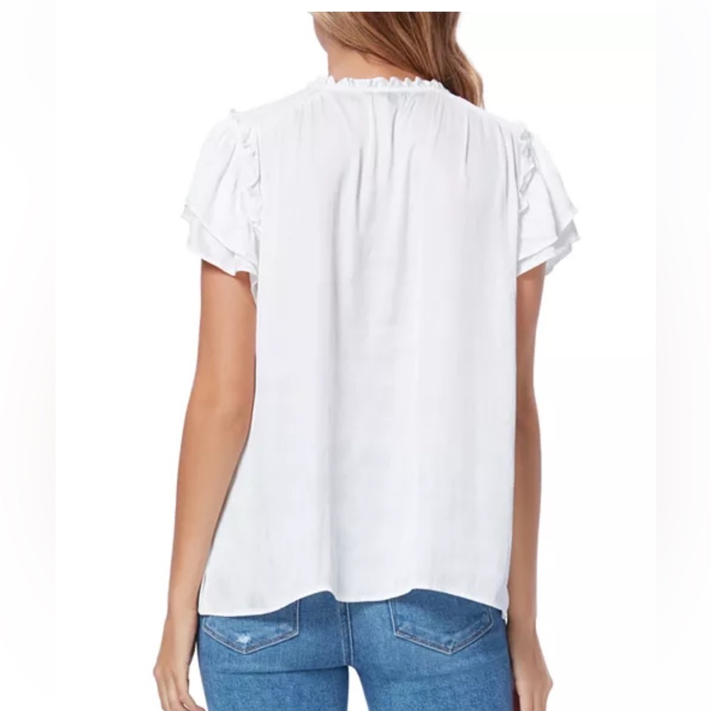 PAIGE Laramie Flutter-Sleeve Top blouse size Small - Picture 3 of 12